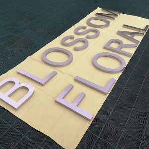 3D Brushed Metal Letters Sign