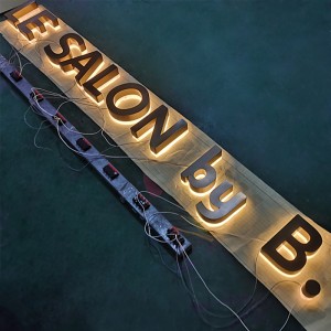 Stainless Steel  Led Backlit Channel Letter Sign