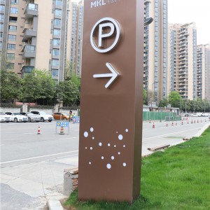 Modern mall plaza waterproof outdoor use wayfinding signage and standing signs