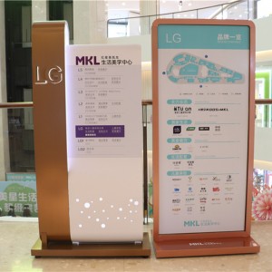 Modern mall plaza waterproof outdoor use wayfinding signage and standing signs