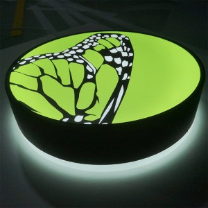 Stainless Steel Frame Led Round Light Box