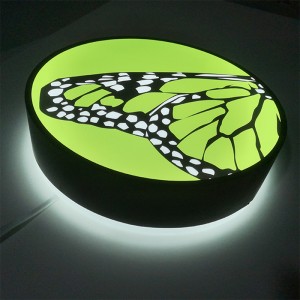 Stainless Steel Frame Led Round Light Box