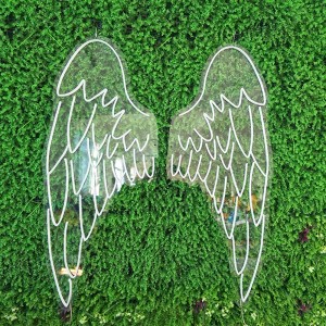 Customized big 3D Led Flex Angel Wings Neon Sign