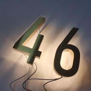 Wholesale 304 Stainless Steel Backlit Number Sign