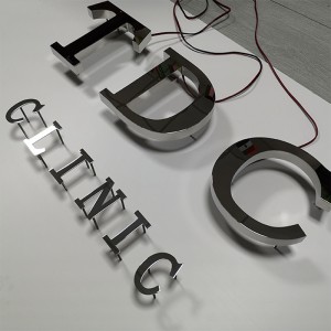 Stainless Steel Backlit Custom 3D Signage