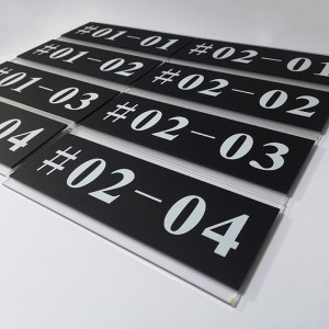 Replaceable hotel number sign acrylic sign