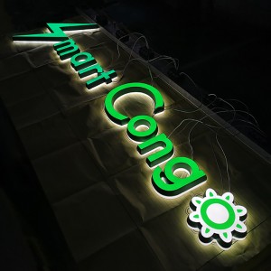 Outdoor Face Lit and Backlit Letter Sign