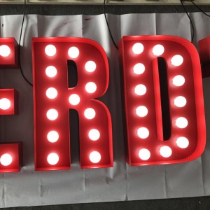 Custom 3D Light Up Marquee Letters Sign