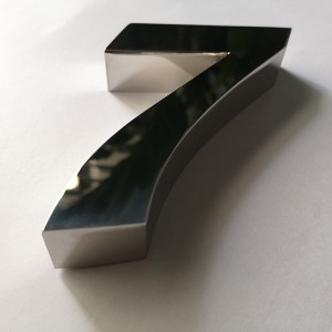 Laser Cut Polished Stainless Steel Number