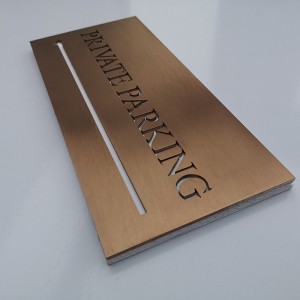 Rose Gold Color Stainless Steel Laser Cutting Signage