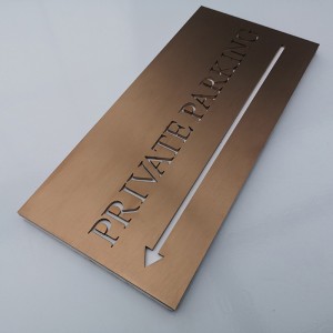 Rose Gold Color Stainless Steel Laser Cutting Signage