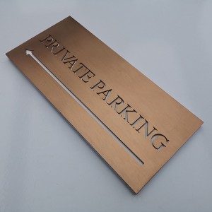 Rose Gold Color Stainless Steel Laser Cutting Signage