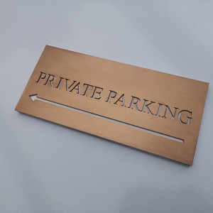 Rose Gold Color Stainless Steel Laser Cutting Signage